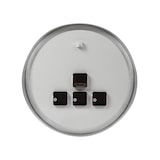 thumbnail of Horloge mondiale analogique avec 3 fuseaux horaires, modèle mural avec changement automatique heure d'été/heure d'hiver, piles non incluses