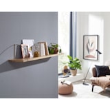 thumbnail of FineBuy Wandregal Holz Metall Hängeregal Regal Klein Industrial Bücherregal Wand