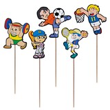 thumbnail of 100x Deko-Picker "Sportler" 19cm