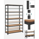 thumbnail of Helloshop26 - Robuust 5-laags stellingsysteem 60 x 120 x 200 cm stalen opbergkast montage zonder gereedschap garageplank voor 12_0005570