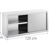 thumbnail of Royal Catering Armário de parede - aço inoxidável - 120 x 45 x 60 cm