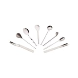 thumbnail of alessi koffielepels set van 8 in verchroomd staal 20x4x10 cm