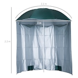 thumbnail of Ombrellone da Giardino Ø2,2m in Metallo con Tenda Parasole Verde Scuro