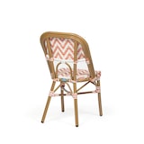 thumbnail of Chaise de terrasse ALMA - Tressage rose et blanc