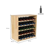 thumbnail of PROREGAL Modulares Weinregal VINCELLAR MOD | HxBxT 60x60x30cm | Standard Modul für 30 Flaschen | Massives Kiefernholz | Natur | Flaschenregal