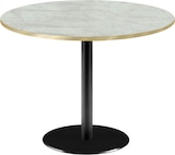thumbnail of RestooTab - Tisch Rome XL Ø120cm Dekor Marmor pokhara Kanten messingfarben