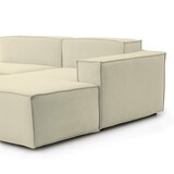 thumbnail of Dmora Divano fisso Lidia, Divano componibile a 2 posti large con penisola destra, 100% Made in Italy, Sofà moderno in tessuto, Cm 240x170h70, Beige