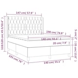 thumbnail of vidaXL Boxspringbett mit Matratze & LED Rosa 140x190 cm Samt