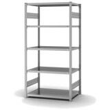 thumbnail of PROREGAL Fachbodenregal Stecksystem | Grundregal | HxBxT 200x100x60cm | 5 Ebenen | Fachlast 140 kg | Beidseitig nutzbar | Verzinkt