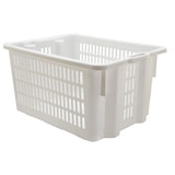 thumbnail of Cassa forata in PEHD (Polietilene ad alta densità) idonea al contatto con alimenti - Capacità 50 litri - Bianco neutro