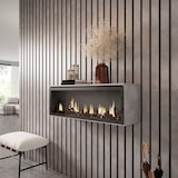 thumbnail of Elektrokamin LED, Realistischer Flammeneffekt, 107x38x25cm, Wohnzimmer - Esszimmer, Elektrischer Kamin, Moderner Stil, Zementgrau - 78_2