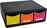 thumbnail of EXACOMPTA Cassettiera Toolbox Maxi 318798D, 3 cassetti, box PS monoblocco in orizzontale, (PxlxAlt) 27x35,5x13,5 cm, gamma Iderama, nero/arlecchino