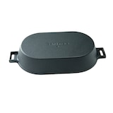 thumbnail of SANTOS BBQ Gusseiserne Pfanne, oval mit abnehmbarem Griff, 36 x 19 cm