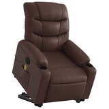 thumbnail of vidaXL Massagesessel mit Aufstehhilfe Elektrisch Braun Kunstleder