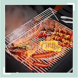 thumbnail of Relaxdays Holzkohlegrill Grillwagen, mit Deckel, BBQ-Grill mit Rädern, höhenverstellbar, Gartengrill XXL, schwarz/silber