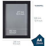 thumbnail of Europel Kliklijst A4 25mm mat zwart,  355073
