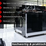 thumbnail of PRIOstahl Transportrollen 100mm Rollensatz 2 Bockrollen + 2 Lenkrollen mit Bremse Weiß Schwerlast