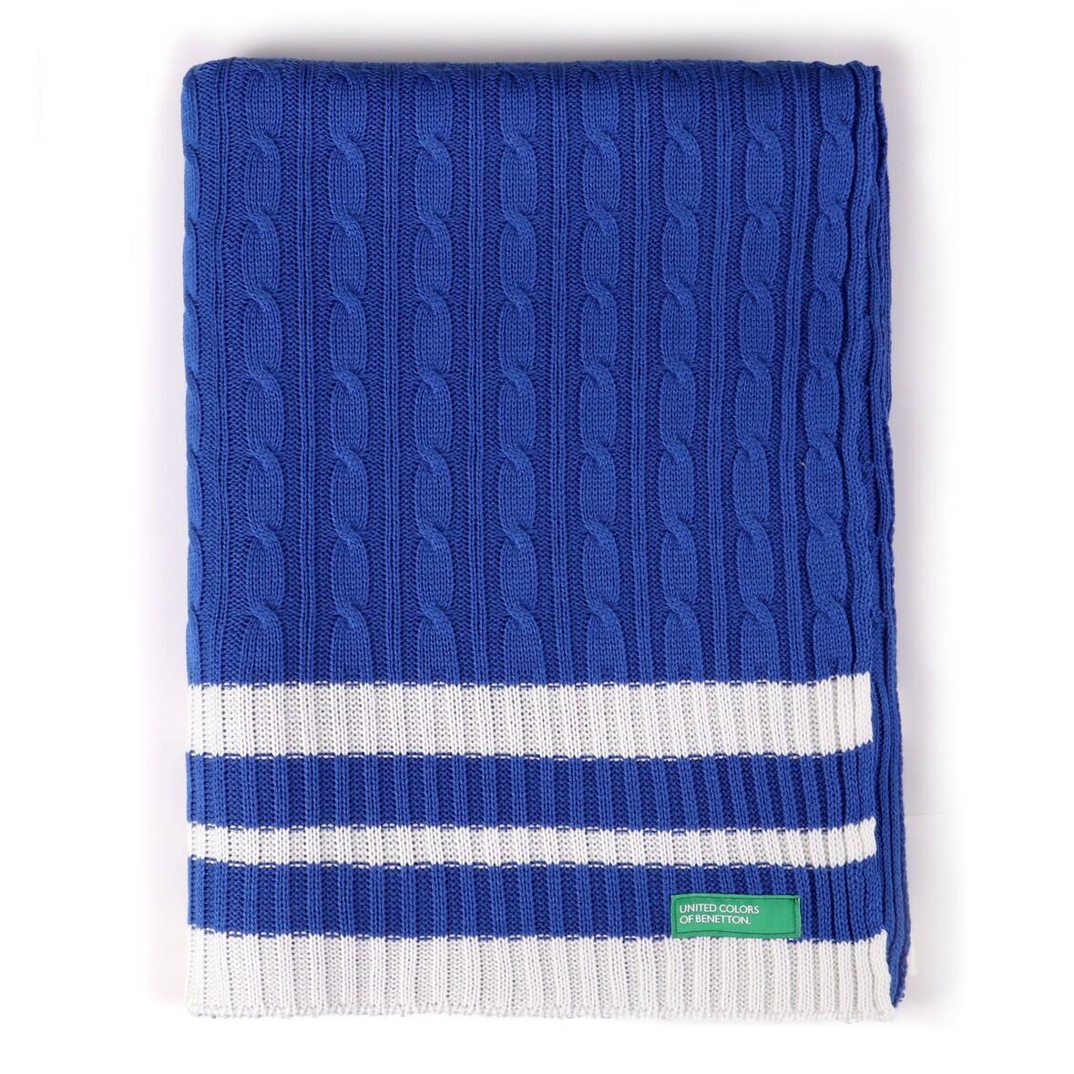 Benetton - Coperta 140x190 cm 200 g/m² 100% acrilico pois blu