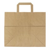 thumbnail of MONOUSO - Bolsa Papel Kraft con Asa Plana 80g/m² 32+16x27cm (300 Uds)