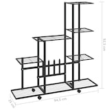 thumbnail of vidaXL Blumenständer auf Rollen 94,5x25x92,5 cm Schwarz Metall