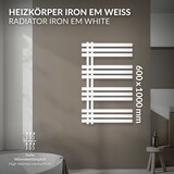 thumbnail of ECD Germany Design Badheizkörper Iron EM 600×1000 mm Weiß, Paneelheizkörper Handtuchtrockner Radiator Badheizung