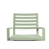 thumbnail of METRO PROFESSIONAL Stapelstoel met armleuningen, incl. kussen, aluminium/polyester, olijfgroen