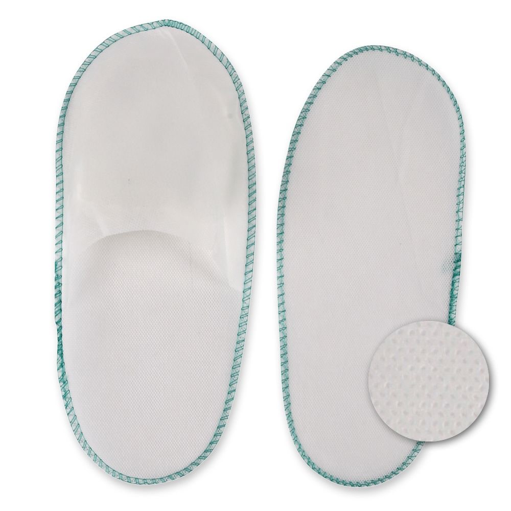 Leichte Einwegslipper aus PP geschlossen 100 Stück Weiß