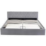 thumbnail of Merax Hydraulisches Polsterbett 180x200 Stauraumbett Doppelbett aus Samt mit Lattenrost Grau