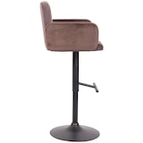 thumbnail of Barkruk Los Angeles Fluweel bruin/zwart