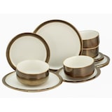 thumbnail of CreaTable Modern Industrial Weiss-gold Tellerset 12-tlg Steinzeug