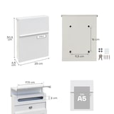 thumbnail of ARREGUI Line E6801 Buzón Exterior de Acero, Tamaño S (Correo DIN A5), Buzón de Correo con Cerradura de Buzón Tapada, Antilluvia, Blanco