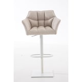 thumbnail of Banco de bar Damaso com revestimento em tecido marfim/branco