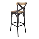 thumbnail of ANTICLINE Silla de bar hierro negro y madera natural