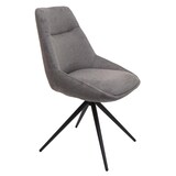 thumbnail of Décoshop26 - Lot de 2 chaises de salle à manger avec coutures décoratives assise pivotante position cadre trépied en métal assise 04_0007388