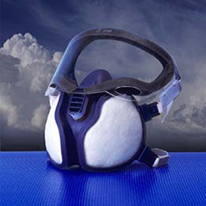Coverguard - Demi-masque anti-gaz Série 4000 Bleu / Blanc Taille Unique