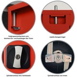 thumbnail of PROREGAL Stahlschrank BEE mit 10 lackierten Fachböden | HxBxT 195x92x42cm | Schwarz-Rot | Werkstattschrank Werkzeugschrank Aktenschrank