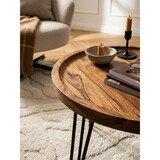 thumbnail of Couchtisch Sheesham Massivholz 45x40x45 cm Wohnzimmertisch Rund, Sofatisch mit Haarnadelbeine, Kaffeetisch aus Holz und