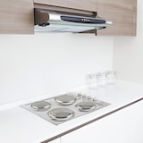 thumbnail of Relaxdays Herdabdeckplatten Edelstahl 4er Set, Herdplatten Abdeckung bis 20 cm Durchmesser Elektroherd Abdeckung, silber