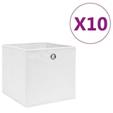 thumbnail of vidaXL Aufbewahrungsboxen, 28x28x28 cm, Vliesstoff, weiß, 10 Stück