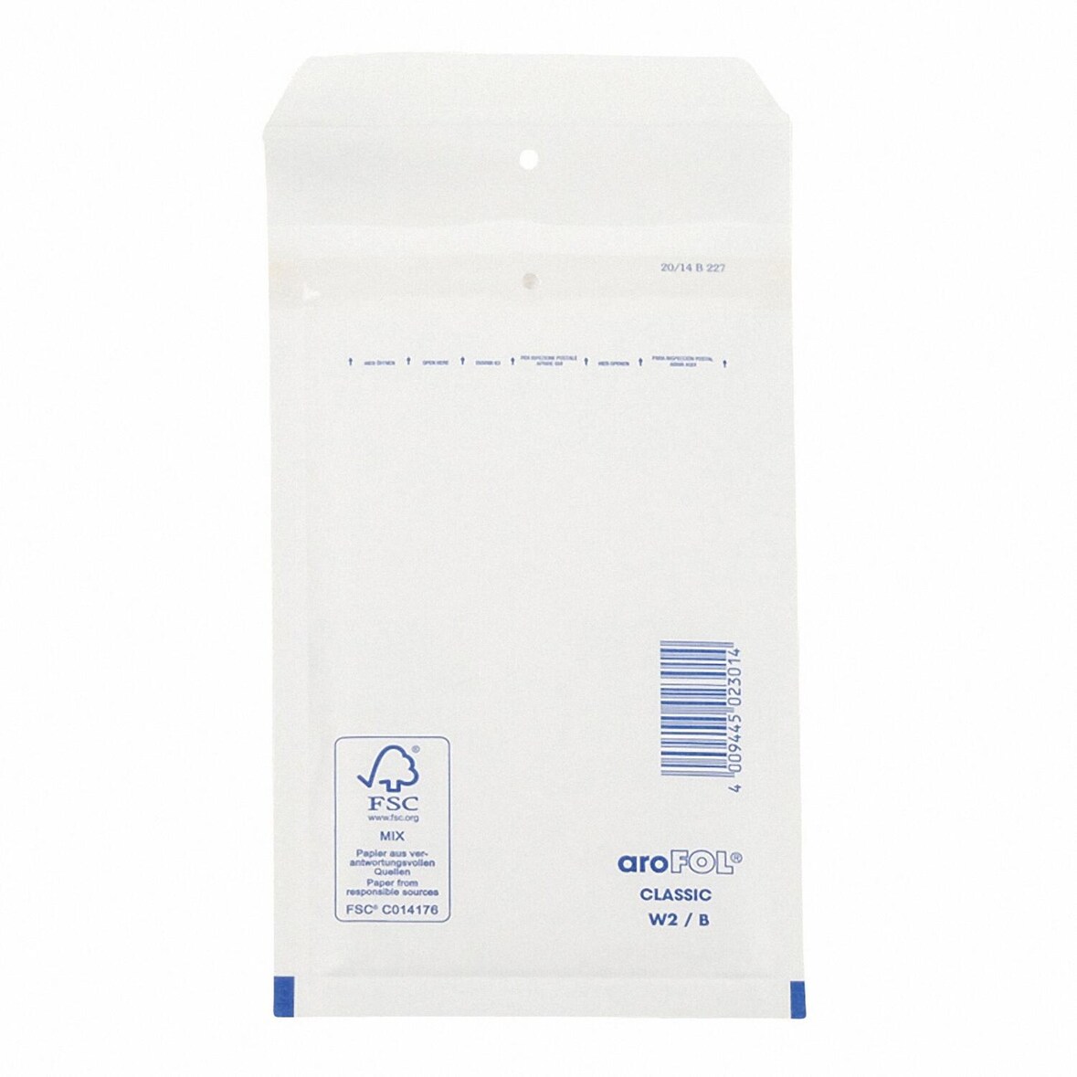 100x AROFOL CLASSIC Luftpolstertasche  2/B-12W 120x215mm für C6 weiß