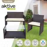 thumbnail of Conjunto muebles terraza ratán 3 sillones y 1 mesa Aktive