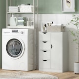 thumbnail of HOMCOM Mobile Bagno con 4 Cassetti e Armadietto a 2 Livelli Bianco