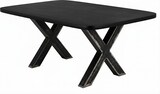 thumbnail of SIT Möbel Esstisch 200x100 cm | 30 mm Platte Mango schwarz | X-Gestell Metall used look | B 200 x T 100 x H 75 cm | 16151-11 | Serie TABLES & CO