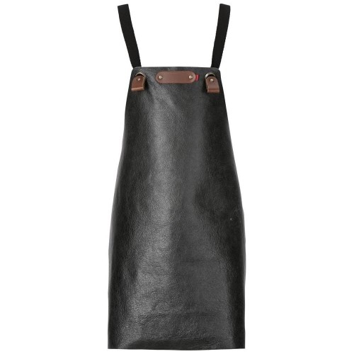 262 - Kids Leder-Latzschürze Classic, B 40 x L 50 cm : schwarz 100% Leder (NA)
