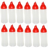 thumbnail of 12 rote Quetschflaschen  350 ml tropffrei Ketchupflaschen Senfflasche Mayonaiseflasche