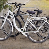 thumbnail of Fahrradanlehnbügel 115 x 76 cm Flachstahl 13 mm Anthrazit Einbetonieren Fahrradständer Parker Typ H