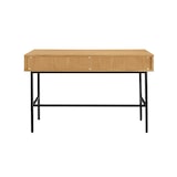 thumbnail of SalesFever Schreibtisch | mit 2 Schubladen | MDF Eiche Echtholzfurnier | Gestell Metall | B 120 x T 60 x H 75 cm | natur – schwarz
