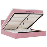 thumbnail of vidaXL Ottoman-Bett mit Matratzen & LEDs Rosa 200x200 cm Samt