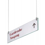 thumbnail of GALERIE Deckenhänger, ESG, 20 x 80 cm, zweischeibig