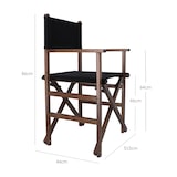 thumbnail of WellHome - Sillón director estructura nogal con lona negra 51x46x86 cm